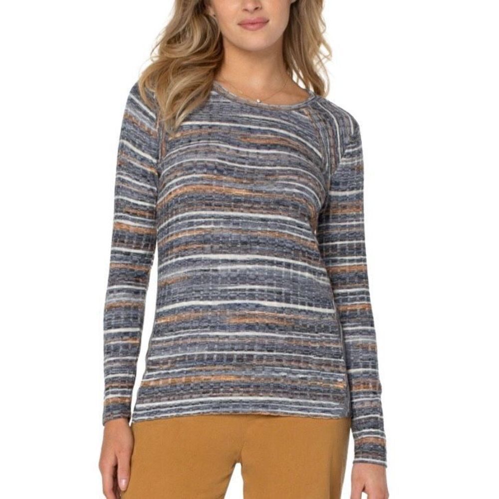 Liverpool Women's Crew Neck Long‎ Sleeve Knit Top XS